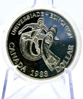 1988 Canadian Edmonton Commemorative Silver Dollar - In Capsule