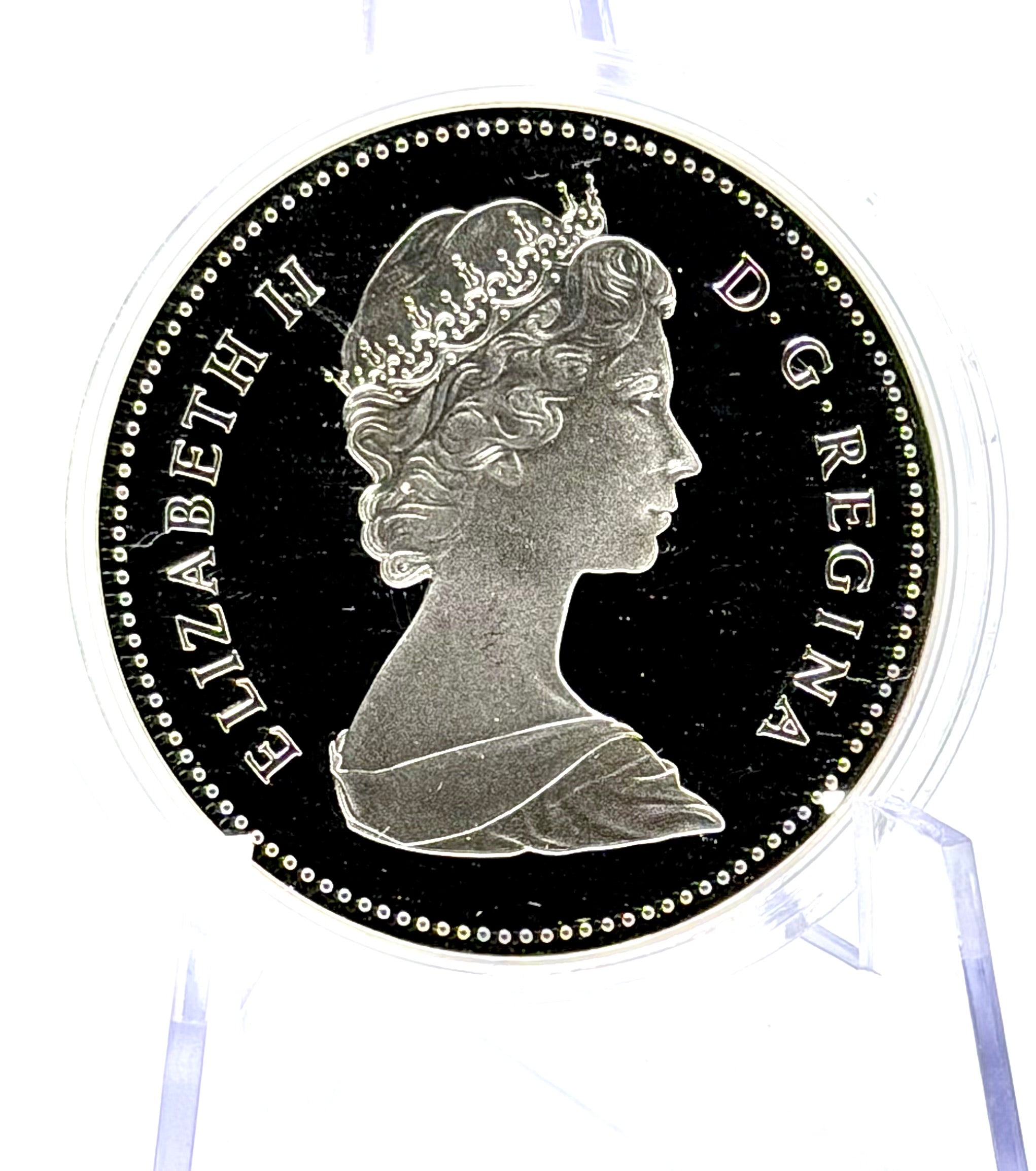 1988 Canadian Edmonton Commemorative Silver Dollar - In Capsule