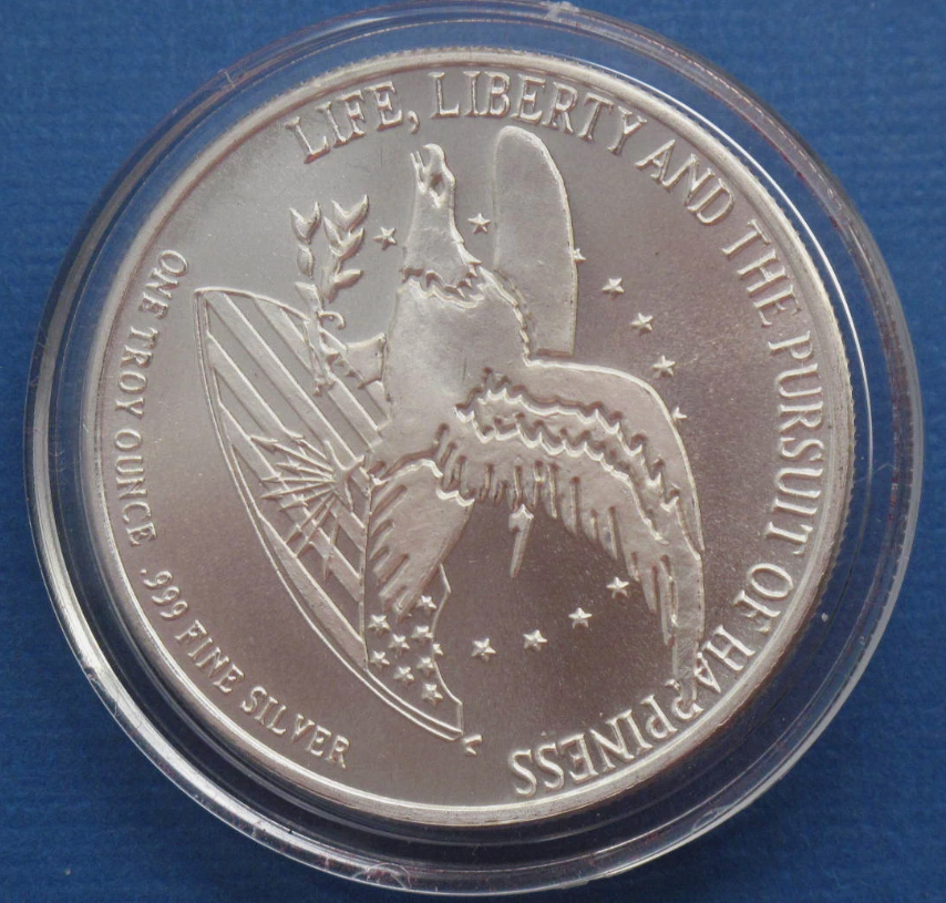 1991 Bill of Rights 1 oz .999 Fine Silver Round
