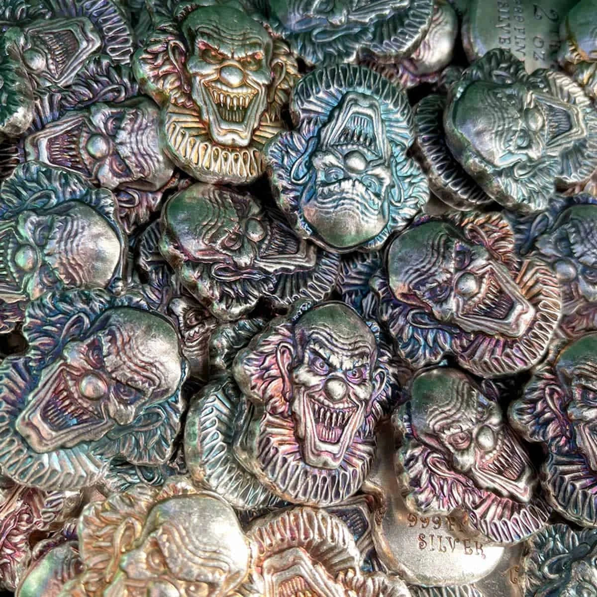 2 Ozt Evil Clown with Gift Bag - .999 Fine Silver