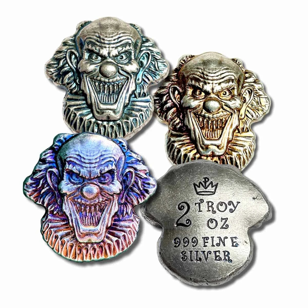 2 Ozt Evil Clown with Gift Bag - .999 Fine Silver