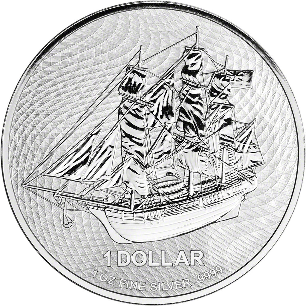 2022 Cook Islands Silver Bounty Sailing Ship 1 oz Silver Coin