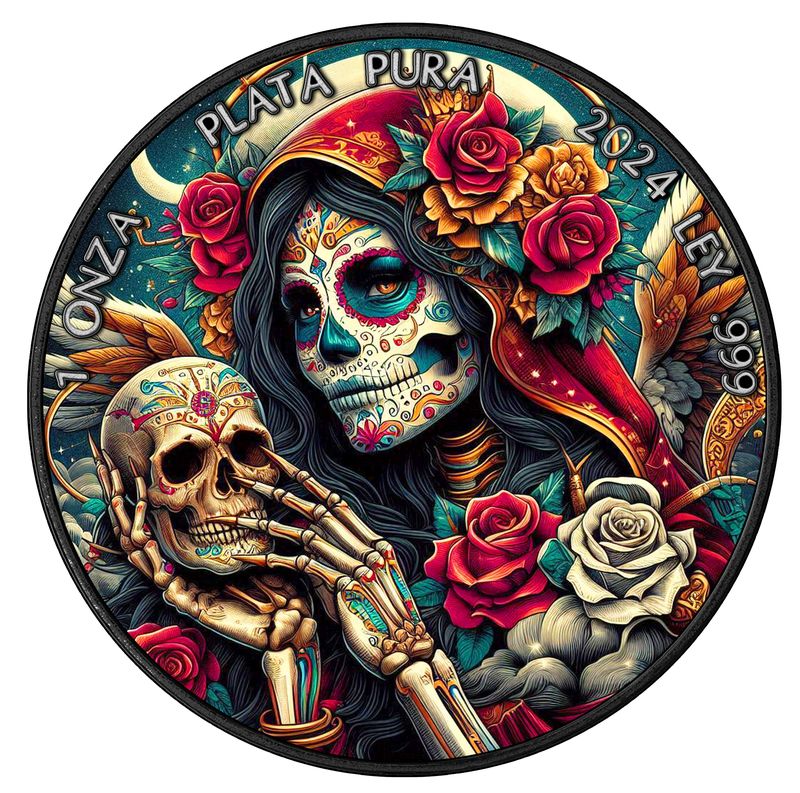 2024 Mexico Libertad Dia De Los Muertos VI Limited Edition 1 oz Silver Coin