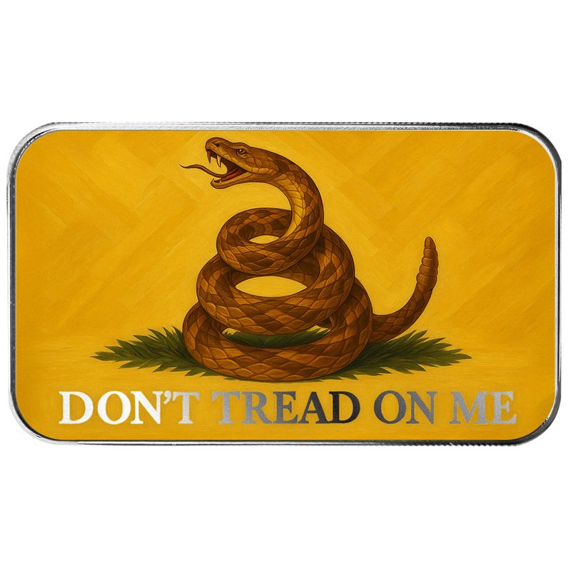 Don't Tread on Me | 1 Ozt .999 Fine Silver - Color Bar