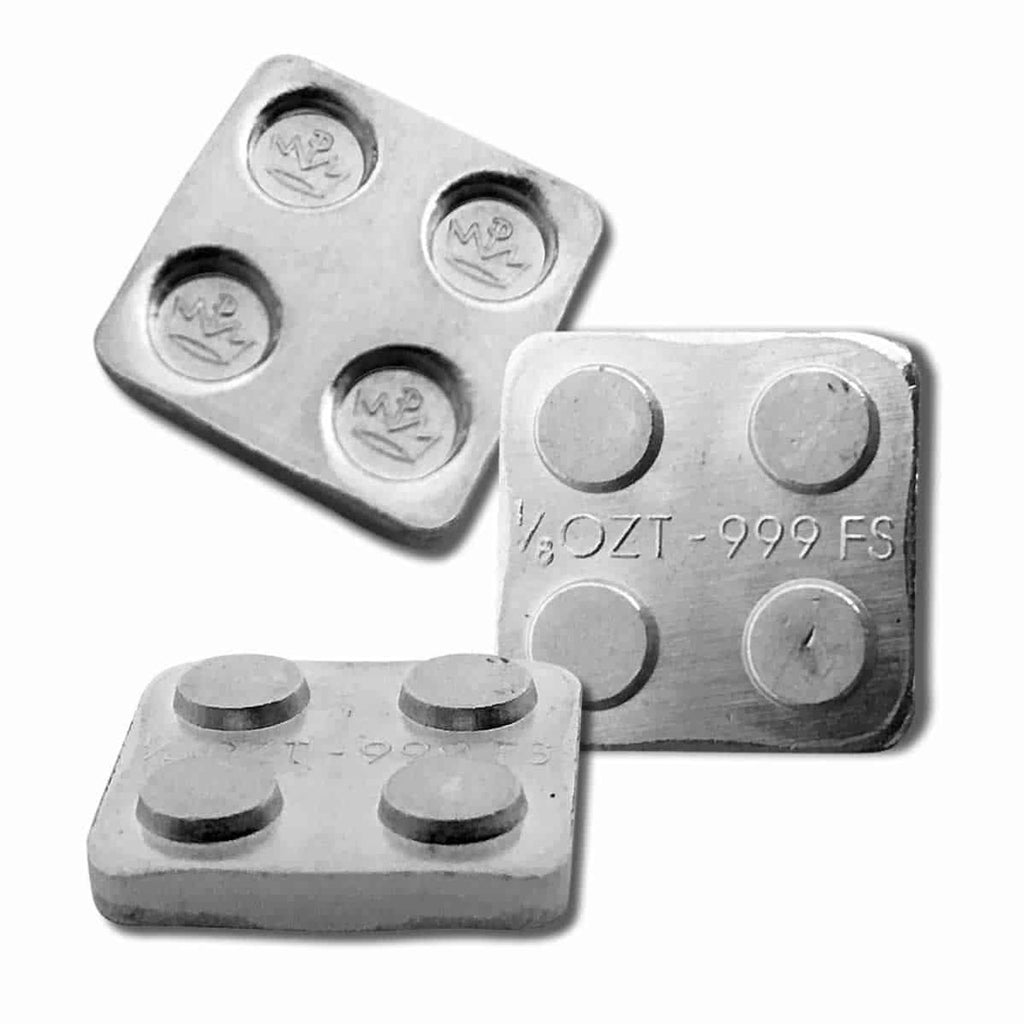 Monarch Mint - 1/8 oz .999 Fine Silver Building Block - 2x2 Top