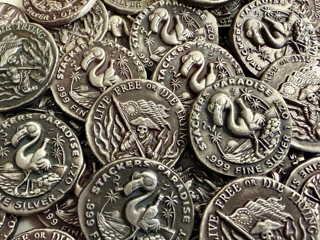 Stackers Paradise - Live Free of Die Trying 1oz Poured Silver Round