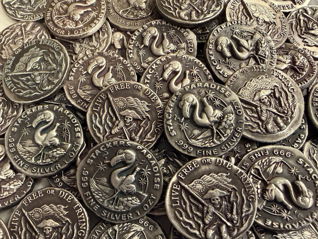 Stackers Paradise - Live Free of Die Trying 1oz Poured Silver Round