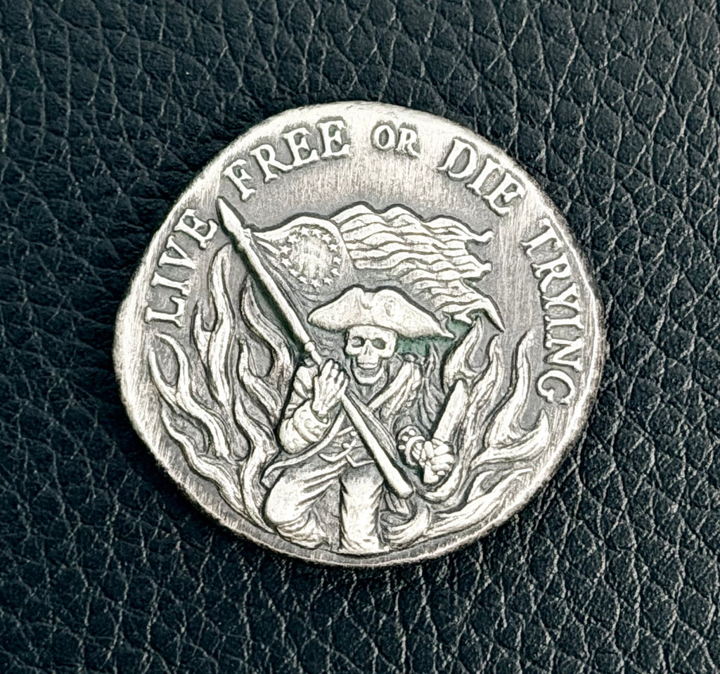 Stackers Paradise - Live Free of Die Trying 1oz Poured Silver Round