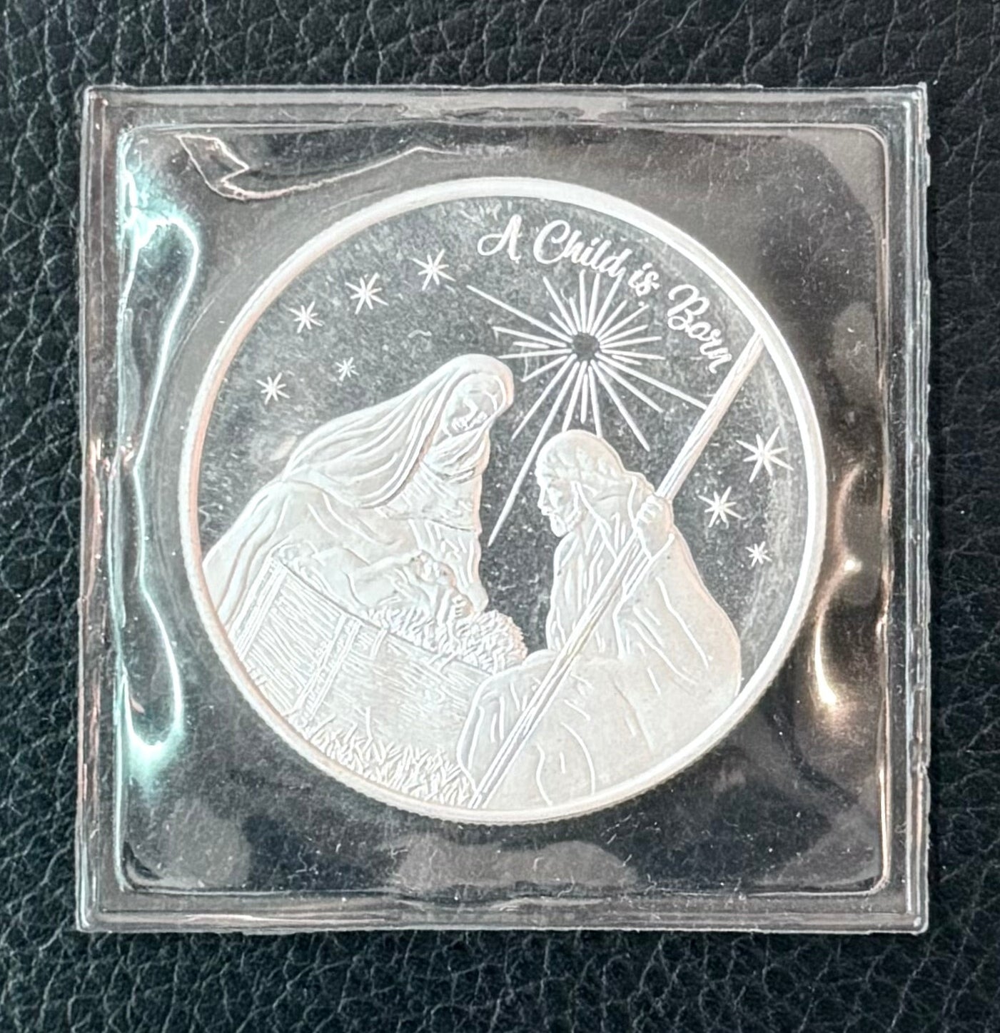 1 ozt – 2020 A Child Is Born Nativity- .999 Fine Silver Round