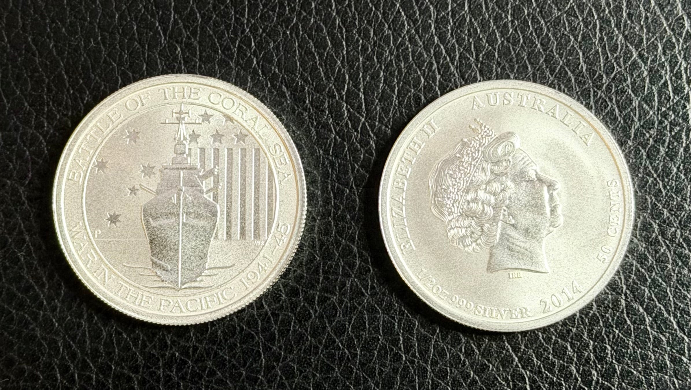 Australia - 2014 Battle of the Coral Sea - .5 ozt  Sovereign in Capsule