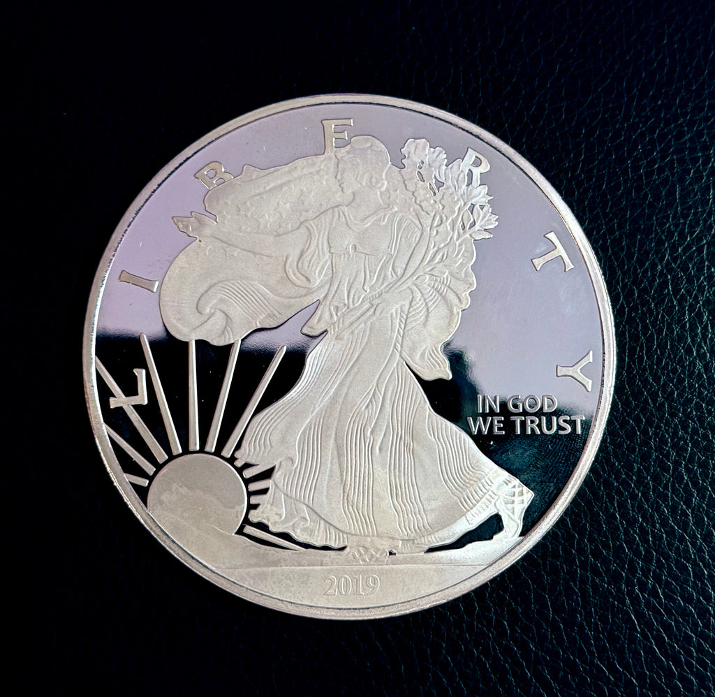 4 ozt - Silver Eagle Type 1 replica – .999 Fine Silver Round - Secondary Market