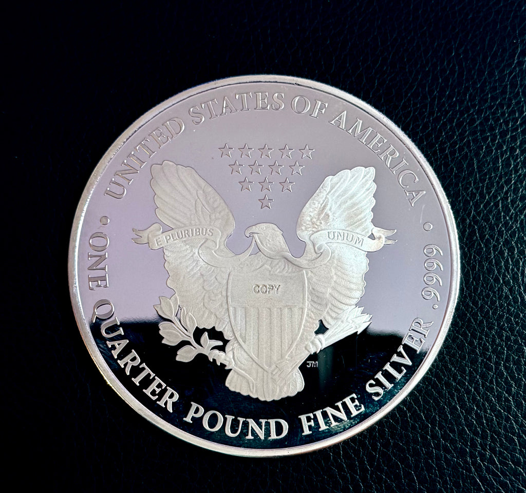 4 ozt - Silver Eagle Type 1 replica – .999 Fine Silver Round - Secondary Market