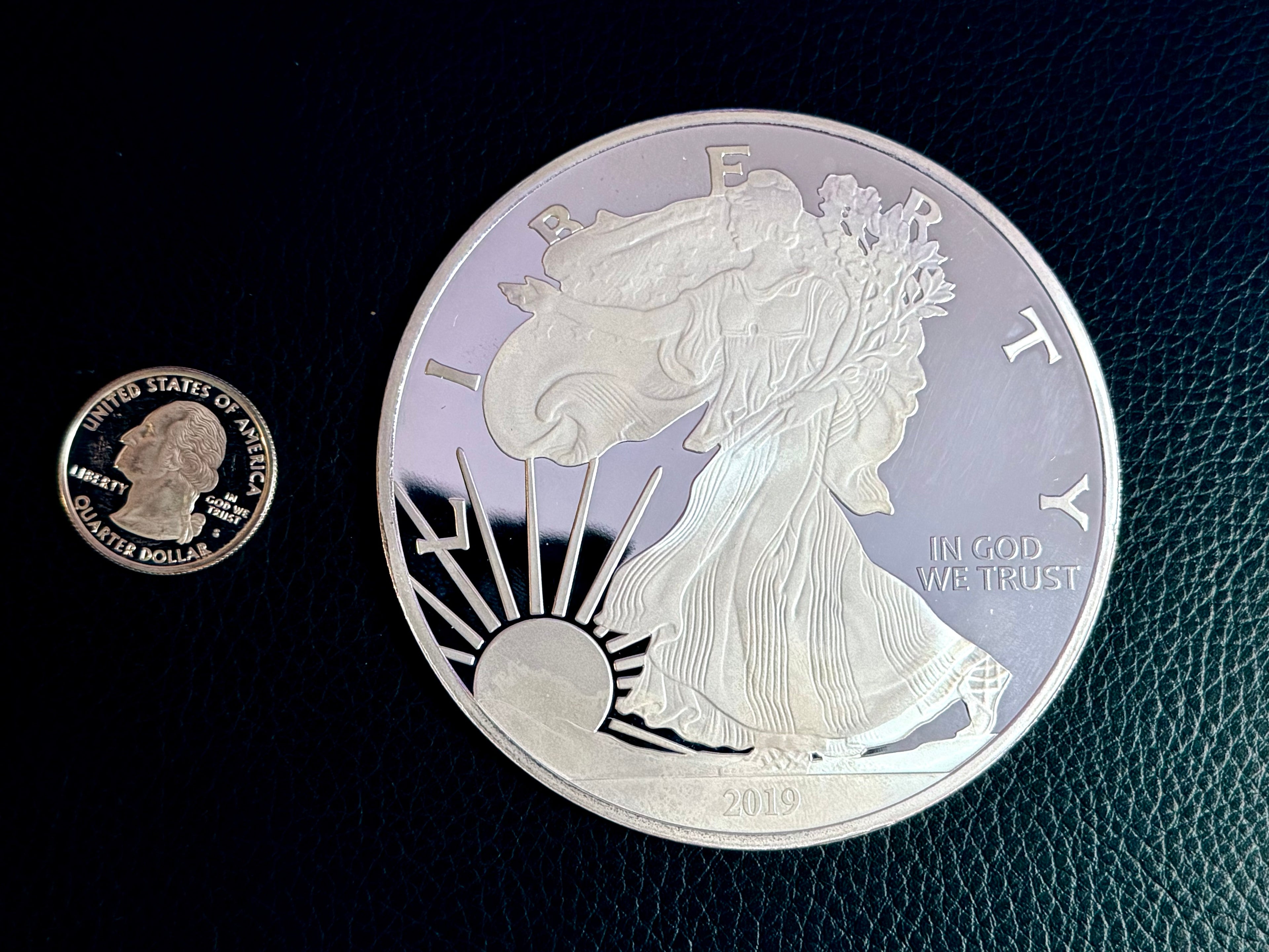 4 ozt - Silver Eagle Type 1 replica – .999 Fine Silver Round - Secondary Market