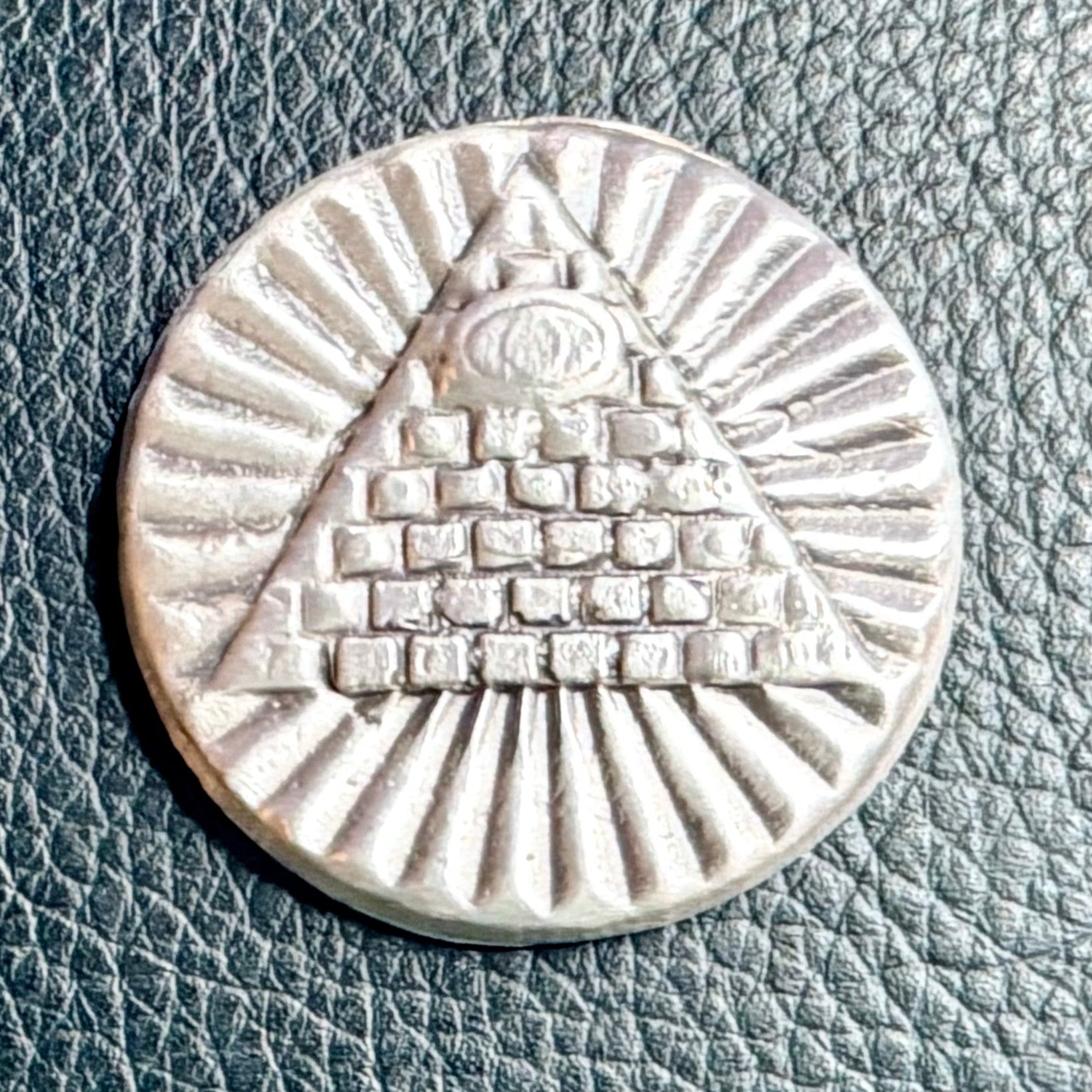 2 Ozt - "All Seeing Eye" Hand Poured Round - 999 Fine Silver