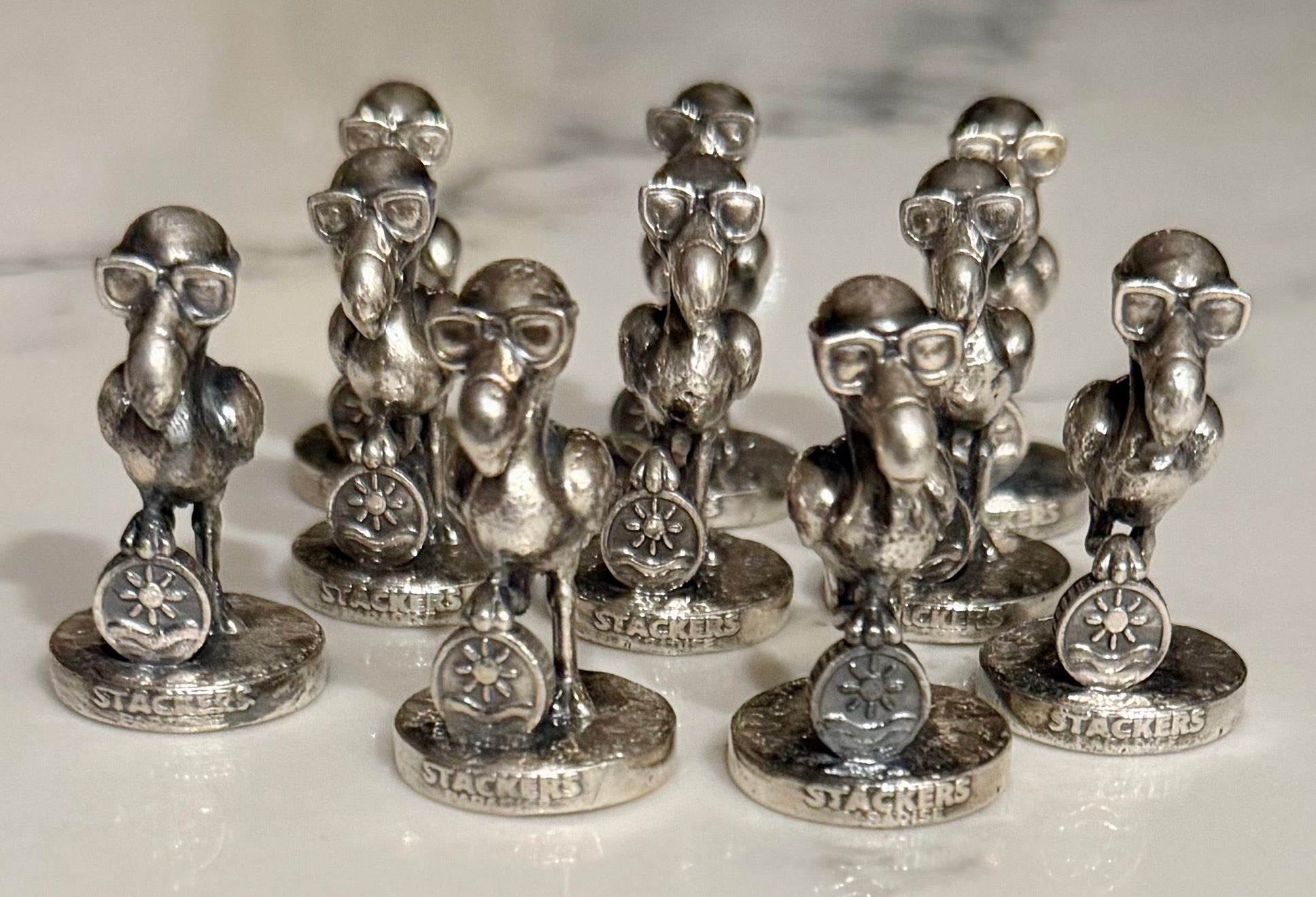Flipp the Flamingo - Stackers Paradise original - 1ozt .999 Fine Silver Statue