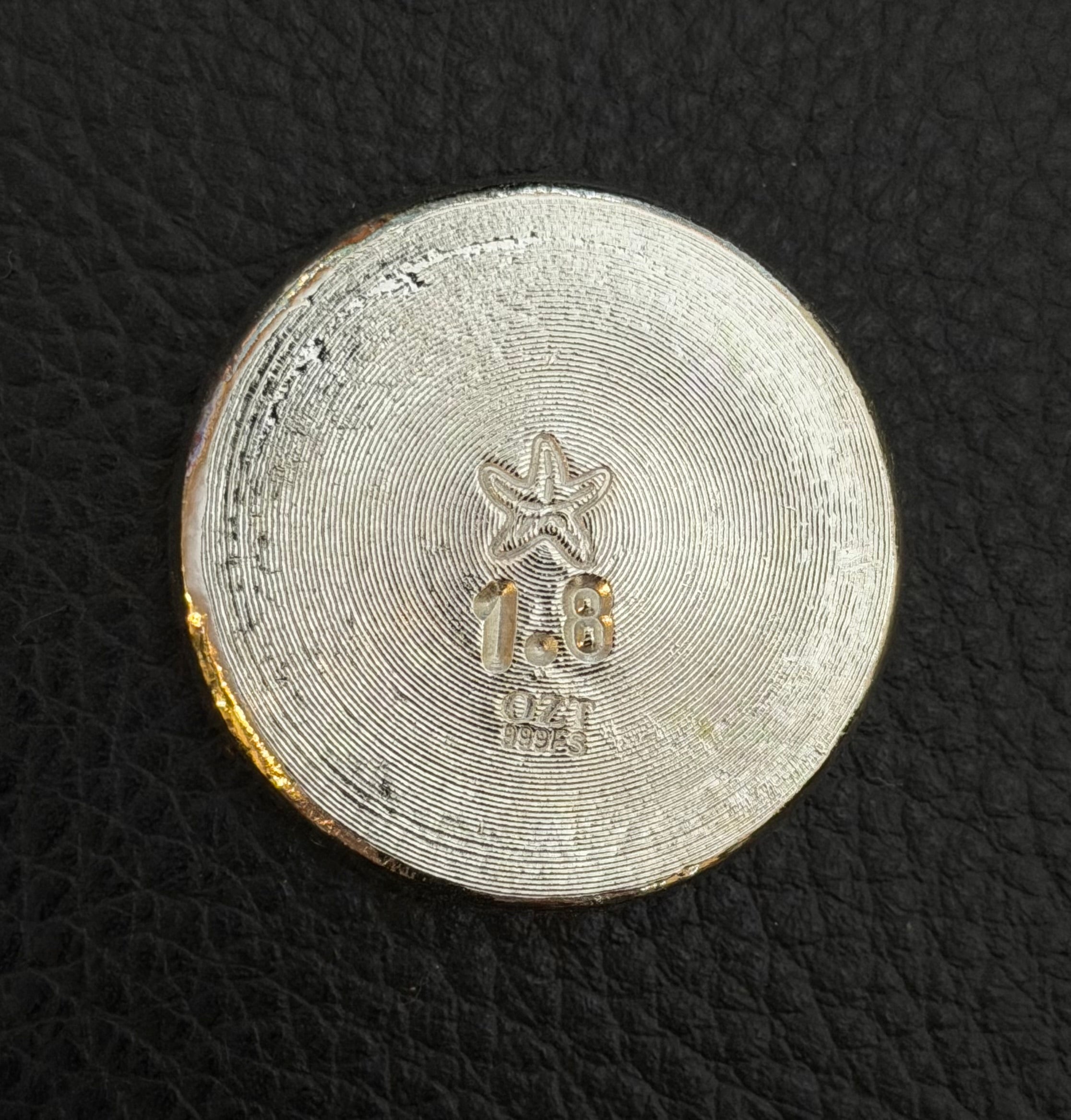 1.8 ozt Wave .999 Fine Silver round
