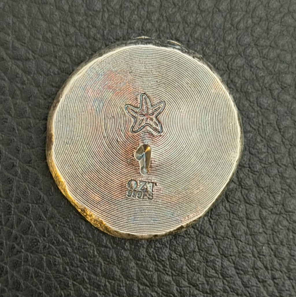1ozt Mushroom .999 Fine Silver round