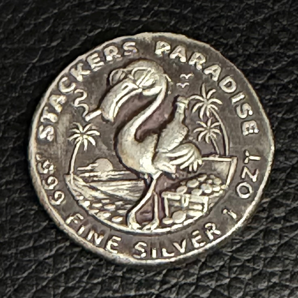 Flipp the Flamingo – “Live Free or Die Trying” 1 ozt Poured Silver Round