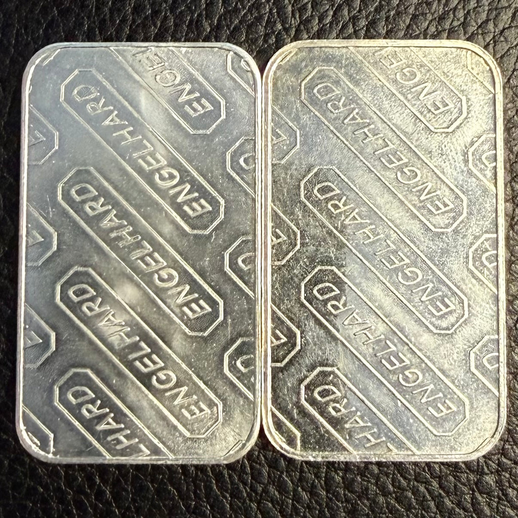 Vintage - Engelhard "Portrait Large E" - 1 Ozt .999 Fine Silver Bar