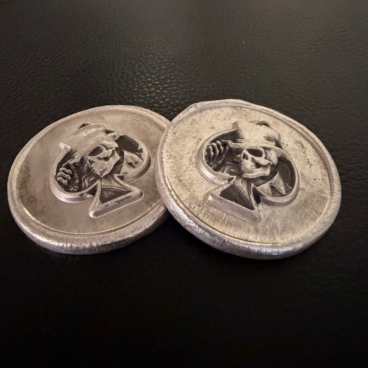 2oz "The Gambler" Hand Poured .999 Fine Silver Round