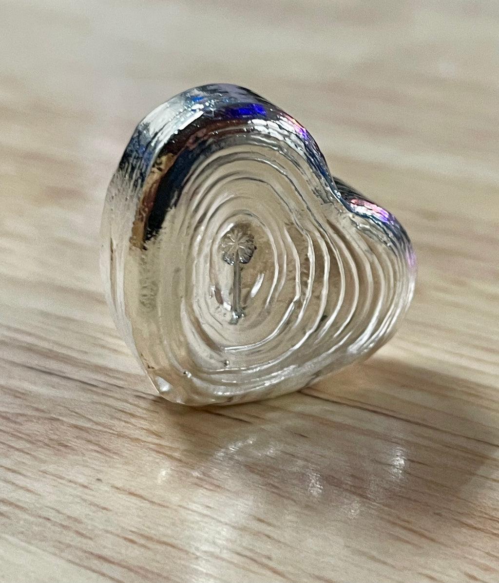 Hearts of Palm Ripple Bar - Weights Vary 1.1-1.2oz .999 Fine Silver