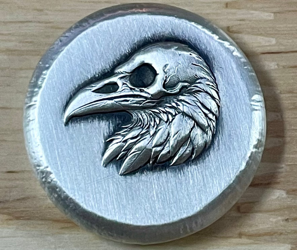 1.1 oz "The Raven" Round .999 Fine Silver