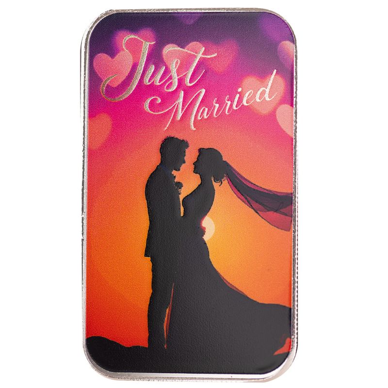 Just Married - 1 Ozt .999 Fine Silver - Color Bar