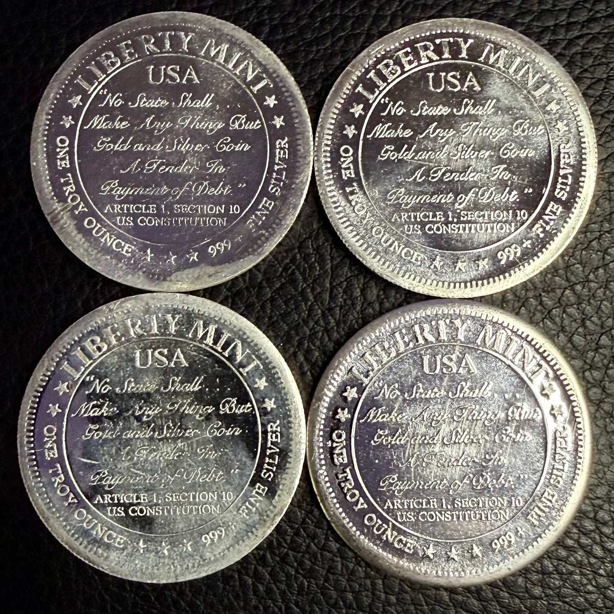 Vintage - Liberty Mint “Honest Value Never Fails”- 1 Ozt .999 Fine Silver Round