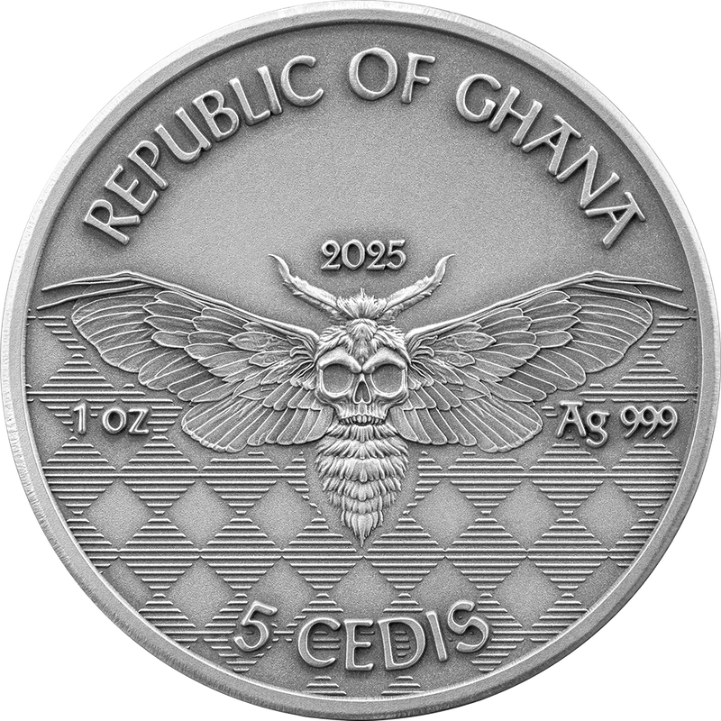 2025 Ghana Memento Mori Pirate Limited Edition 1 oz Silver Coin