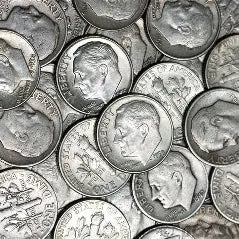 Roosevelt Dime - $1 Face - XF / AU - Random Date