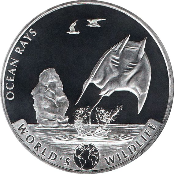 2023 Congolese Commemorative Ocean Ray 1 oz Silver Coin