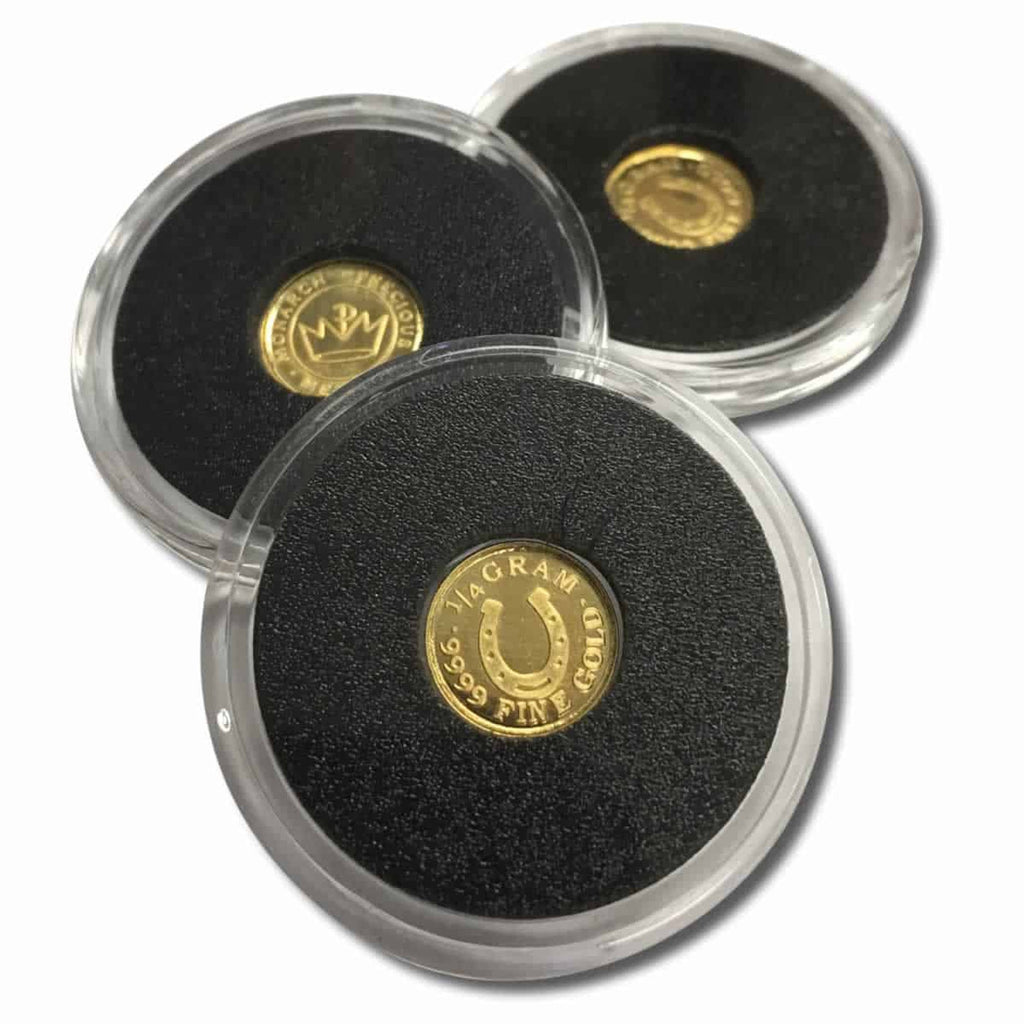 Monarch Mint - 1/4 Gram .9999 Fine Gold Round - Horseshoe
