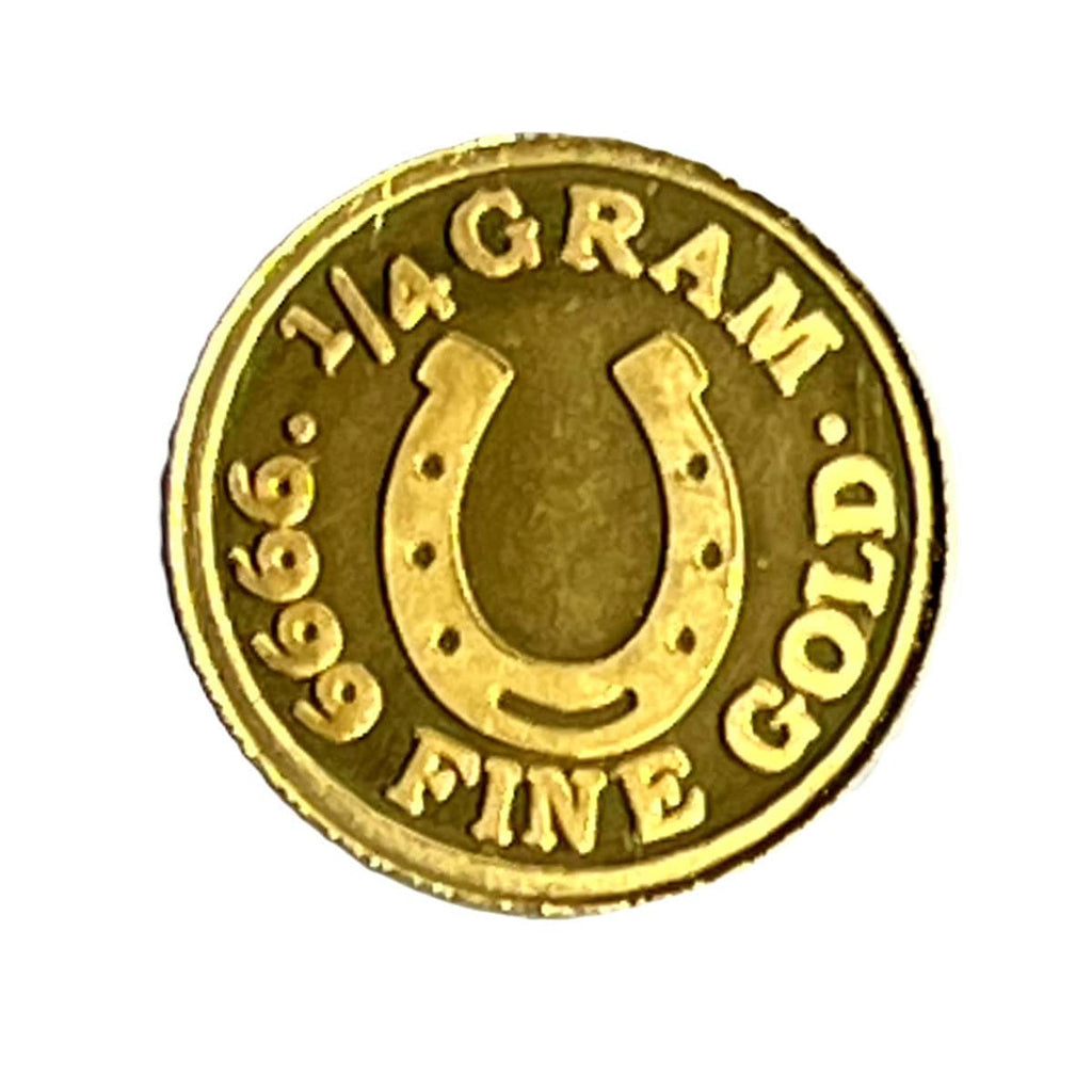 Monarch Mint - 1/4 Gram .9999 Fine Gold Round - Horseshoe