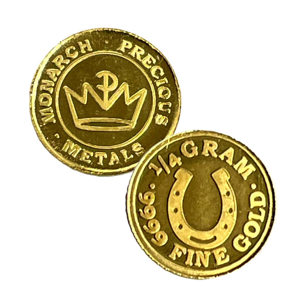 Monarch Mint - 1/4 Gram .9999 Fine Gold Round - Horseshoe