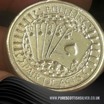 2 Troy oz Solid Silver Round, Royal Flush Design