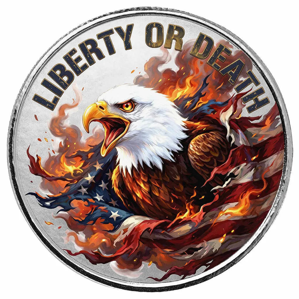 Liberty or Death - 1 Ozt .999 Fine Silver - Art Round