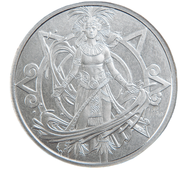 Silver Round 1 OZ Aztec Series - Water Diety