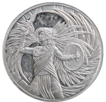 Silver Round 1 OZ Aztec Series - Eagle Warrior