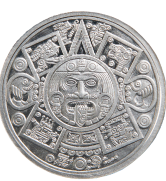 Silver Round 1 OZ Aztec Series - Eagle Warrior