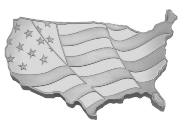 5 Ozt. USA Flag .999 Fine Silver