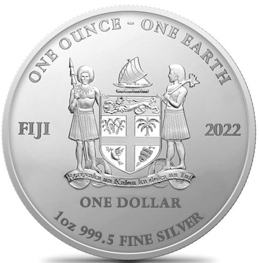 2022 Fiji One Earth Halloween Haunted House Limited Edition 1 oz Silver Coin
