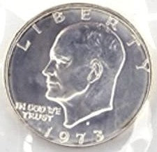 1973 "Blue Ike" Eisenhower Uncirculated Silver Dollar - In Mint Packaging