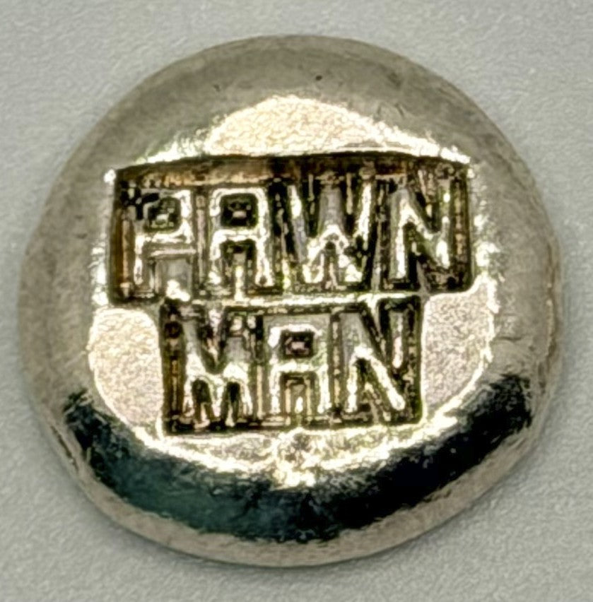 7.68 gram Pawn Man Silver Button