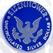 1974 "Blue Ike" Eisenhower Uncirculated Silver Dollar - In Mint Packaging