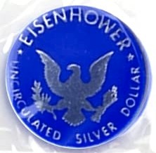 1973 "Blue Ike" Eisenhower Uncirculated Silver Dollar - In Mint Packaging
