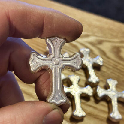 1 Troy Oz Solid Silver Crucifix