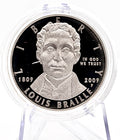 2009 US Commemorative: Louis Braille Bicentennial - Silver Dollar
