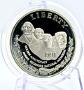 1991 US Commemorative Mount Rushmore Silver Dollar - In Capsule