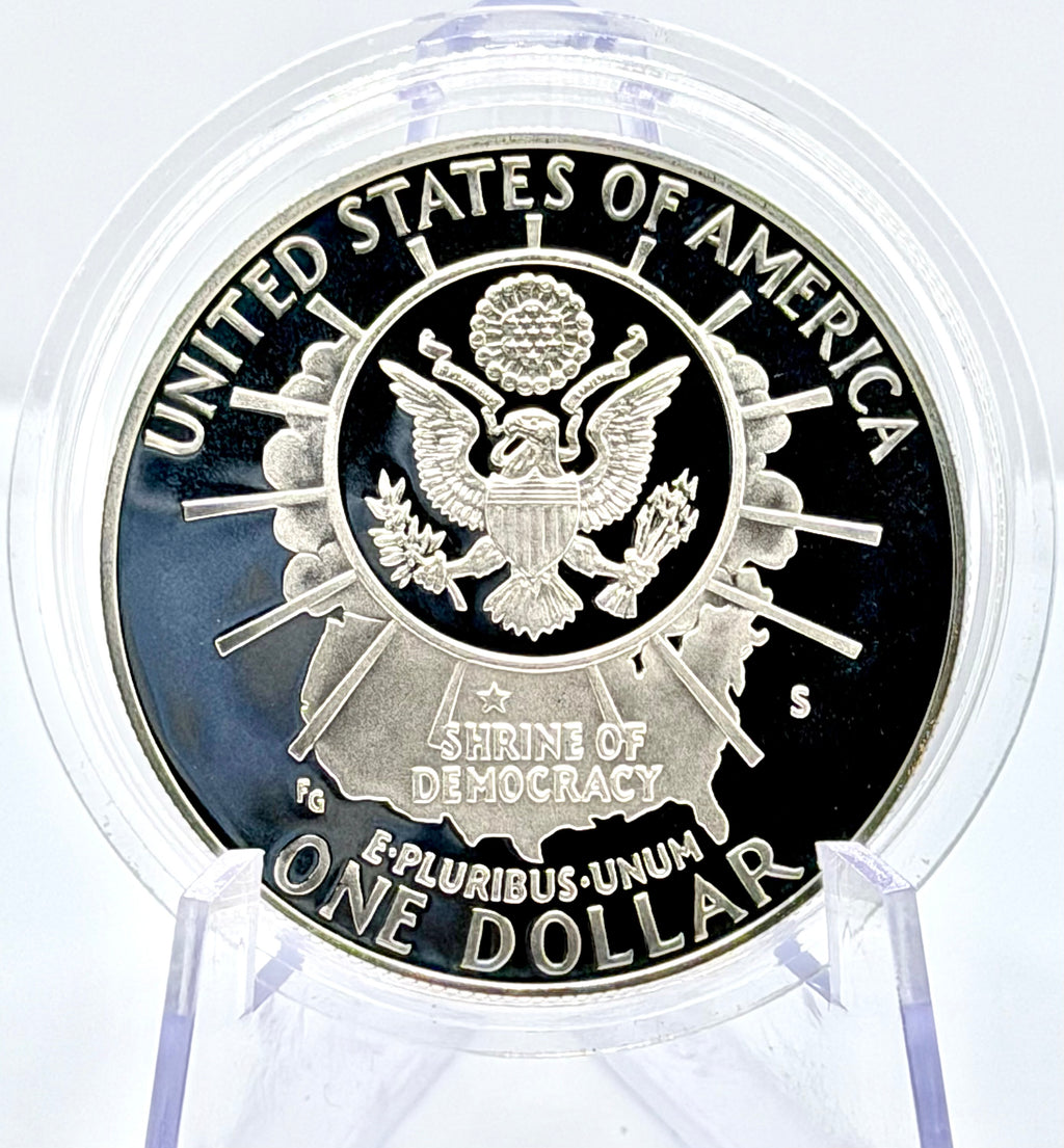 1991 US Commemorative Mount Rushmore Silver Dollar - In Capsule