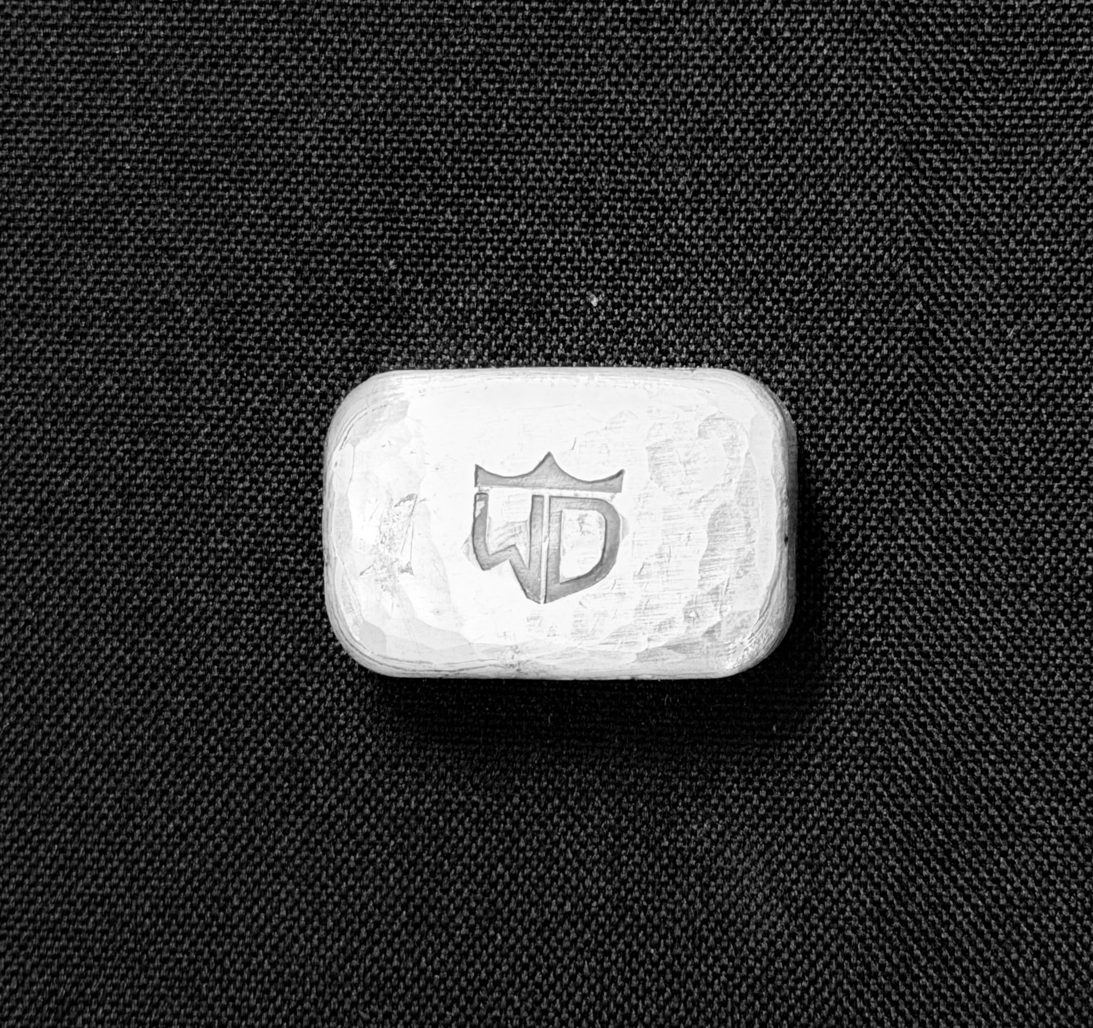 WD Pours - 2 Ozt. Hammered Crown Logo Chunky Loaf - .999 Fine Silver